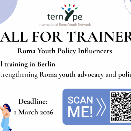Call for Trainers – Roma Youth Policy Influencers – International Training in Berlin