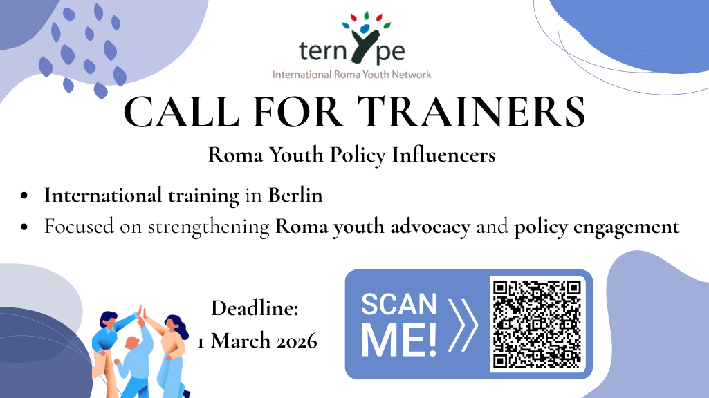 Call for Trainers – Roma Youth Policy Influencers – International Training in Berlin
